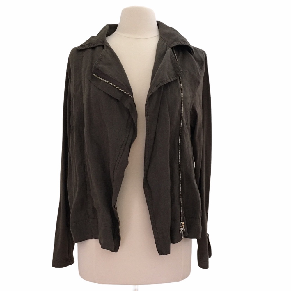 FLAX Wanderlust Linen Jacket Relaxed Java Small - Picture 12 of 15
